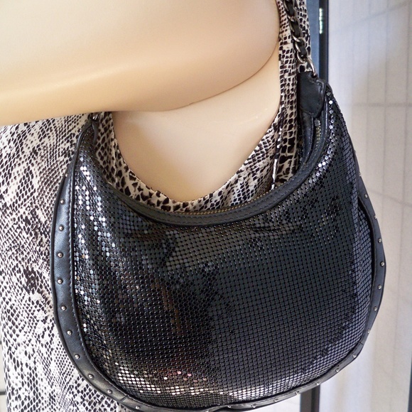 MICHAEL KORS Small Black Sequined Evening Shoulder - Picture 4 of 7